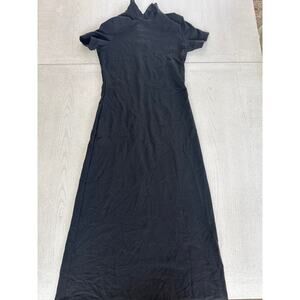 Club Monaco Long LBD Black Dress Turtleneck Basiccore Basics (M)